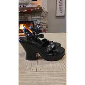 Circus by Sam Edelman Peony Womens 7.5 Black Strappy Platform Wedges